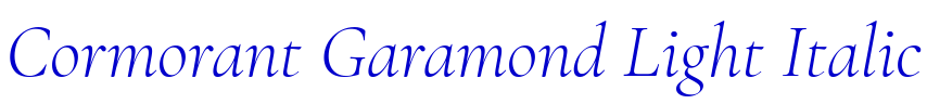 Cormorant Garamond Light Italic fonte